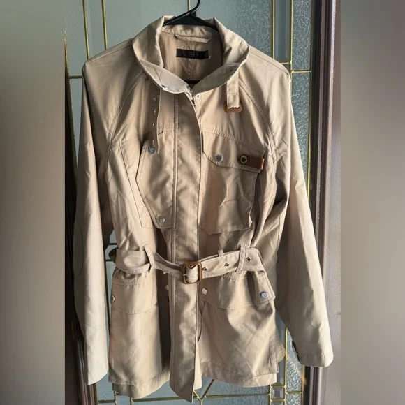 Lauren Ralph Lauren Water-Repellent Field Jacket Beige Khaki - Picture 4 of 5